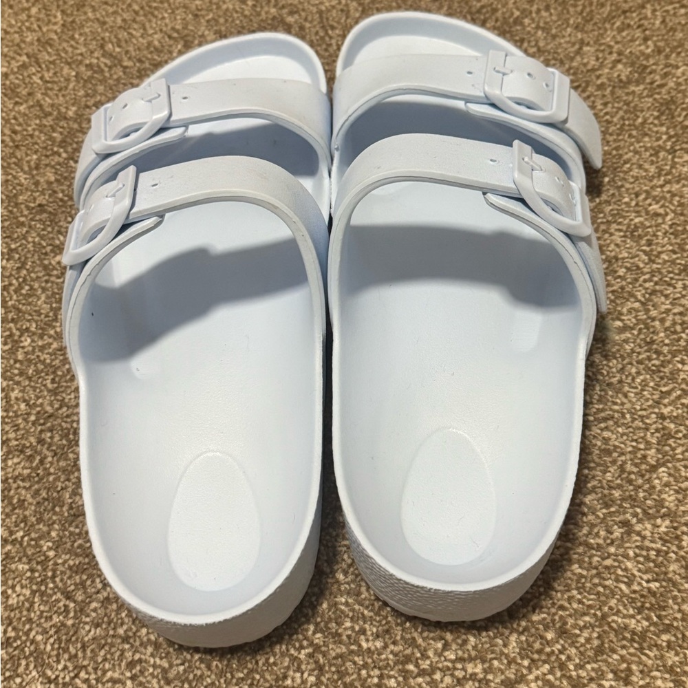 Women’s Light Blue Rubber Sandals